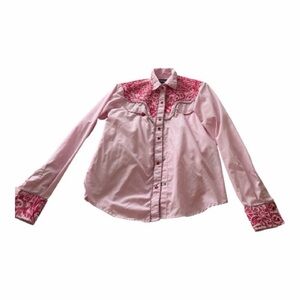 Two American West Pink Button Down Shirt